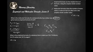 Empirical and Molecular Formula Lesson 2