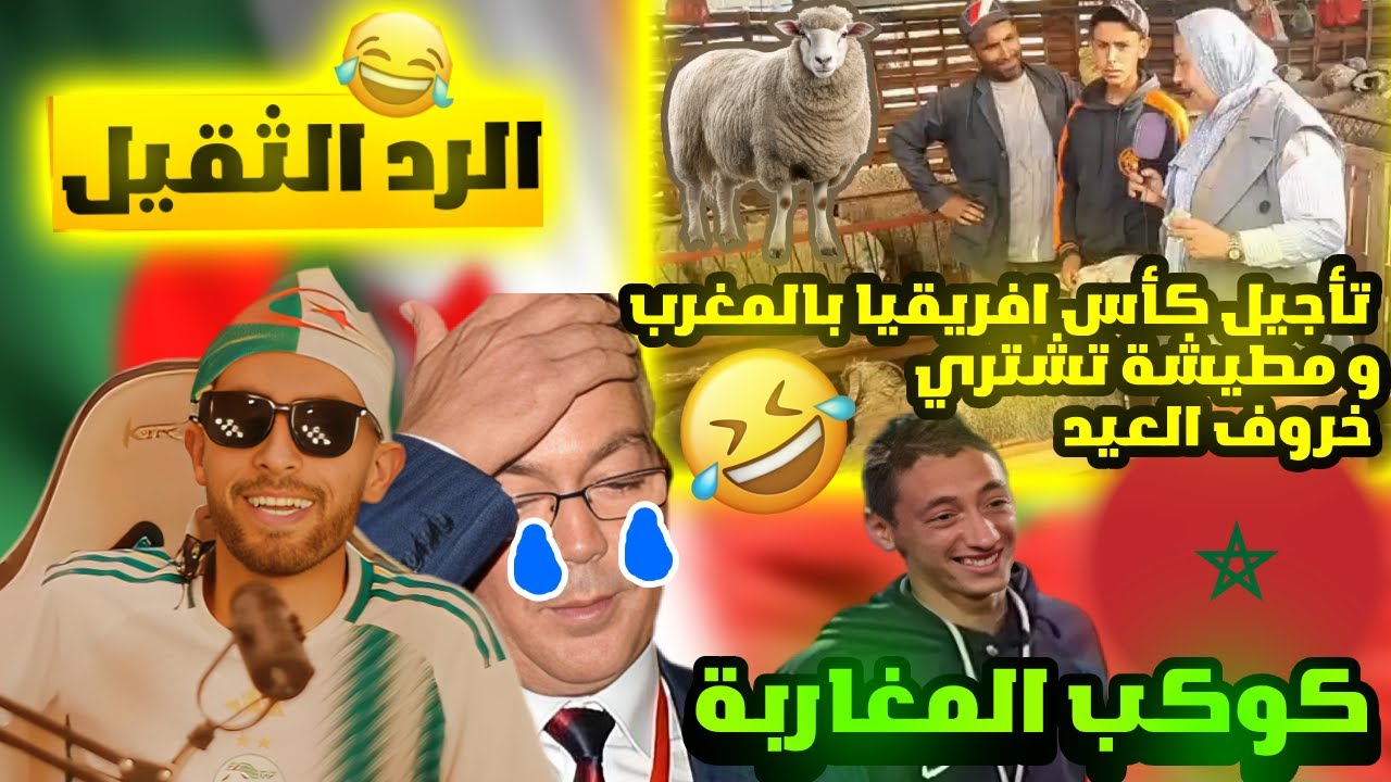 تأجيل كأس إفريقيا 2025بالمغرب🇲🇦ومطيشة تشتري خروف العيد (الحولي) والرَد🇩🇿 من جزائري😂🤣 تشبع ضحك!!!