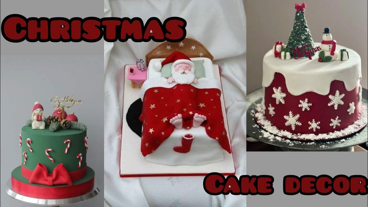Christmas Cake Decoration | Aesthetic Holiday Dessert 🎄✨