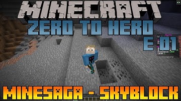 Minecraft Skyblock Minesaga - Zero To Hero Episode 1