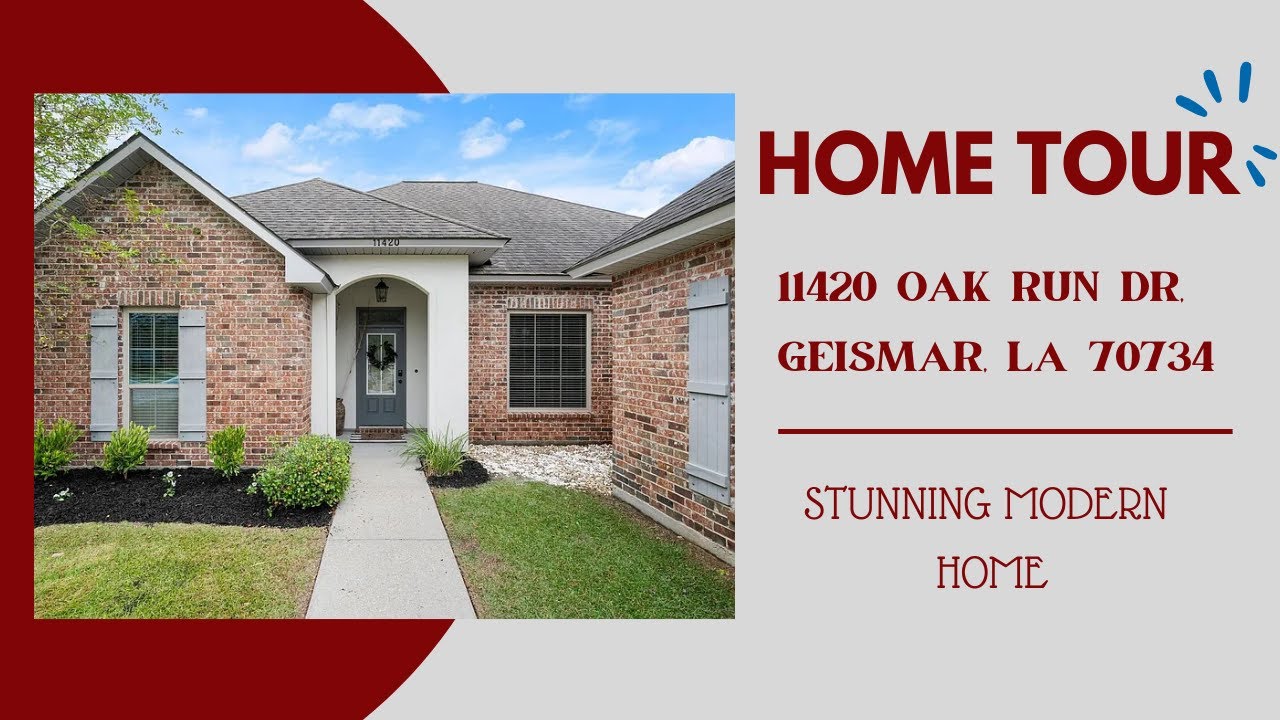 🏡 Your Luxury Oasis: 11420 Oak Run, Geismar, LA – Stunning Modern Home! 🌟