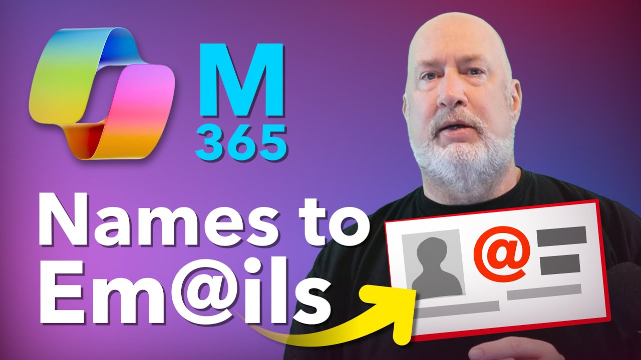 Get Users' Emails from Names: Microsoft 365 Copilot - YouTube