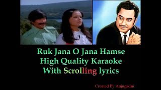 Ruk Jana O Jana Hamse || Warrant 1975 || karaoke with scrolling lyrics (High Quality)
