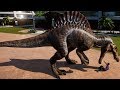 Jurassic World Evolution - Spinosaurus & Giganotosaurus Breakout & Fight! (1080p 60FPS)