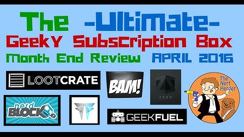 The Ultimate Geeky Subscription Box Month End Review - April 2016