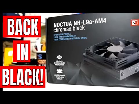 BEST LOW Profile CPU Cooler Noctua NH L9a AM4 Chromax Black & Optional 25mm Fan Testing