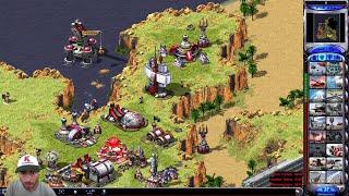 Kikematamitos vs 2 Noobs online multiplayer Red Alert 2 Gameplay in Canyon Fodder map with crates