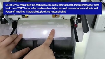 2 pocket cis machine calibrate instruction video