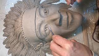 Open your eyes.. / ceramic mask in the making