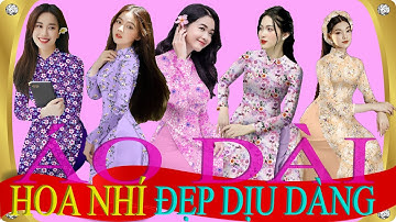 Kiểu áo dài hoa nhí đẹp này chị em mặc tôn dáng dịu dàng 100%💖Vải Áo Dài S