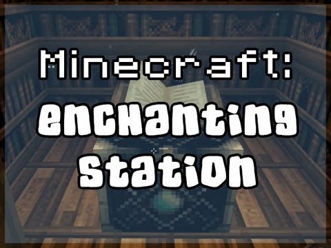 Minecraft - How to make Enchanting Station and Enchant - YouTube