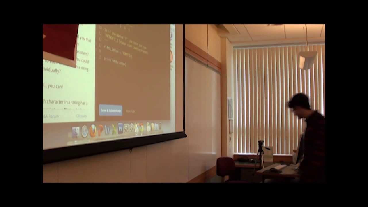 Python Workshop: Part 2 of 3 - November 2013 - YouTube