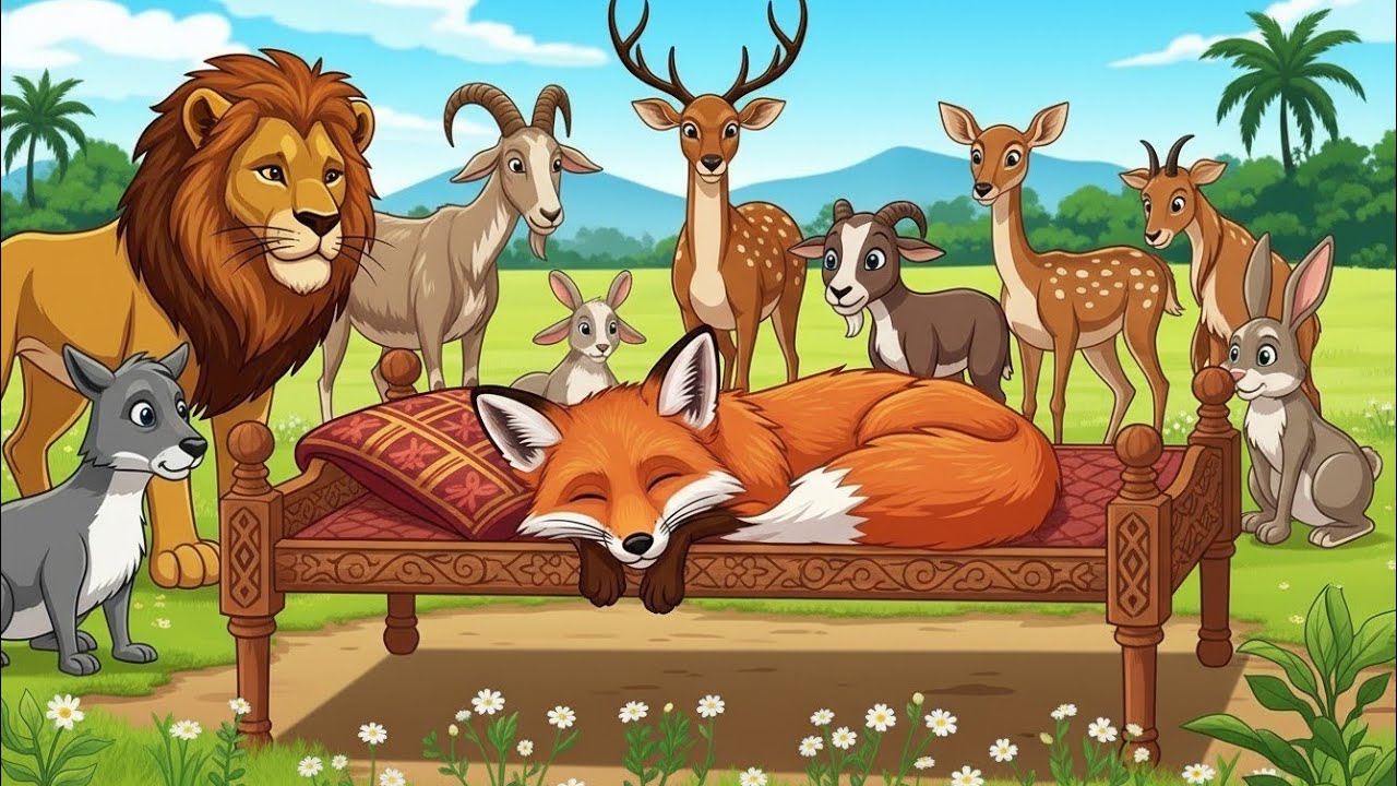 The Clever Fox Story 🦊 | Smart Fox Tricks the Lion | Amazing Jungle Story