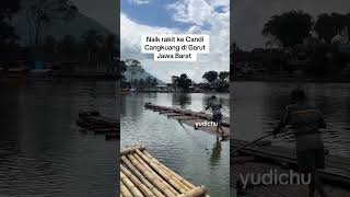Naik Rakit Ke Candi Cangkuang Di Garut Jawa Barat Getek  Raft Ride To Cangkuang Temple West Java