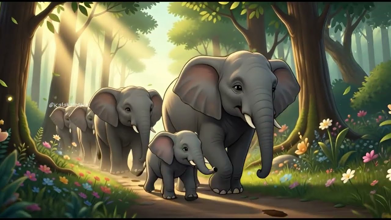 This Elephant Didn’t Know the Road Was Dangerous  | Silent Short Film | AI Movie | Kalakal Machi