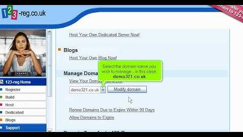 micfo | How to update your DNS ar 123-reg.co.uk