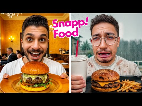 چشامونو بستیم و از اسنپ فود شانسی سفارش داریم🤣باورمون نمیشد اینا برامون اومدن🍱