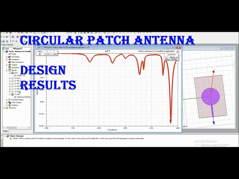circular patch antenna design with results in hfss | cst | feko - YouTube