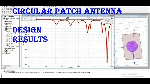 circular patch antenna design with results in hfss | cst | feko