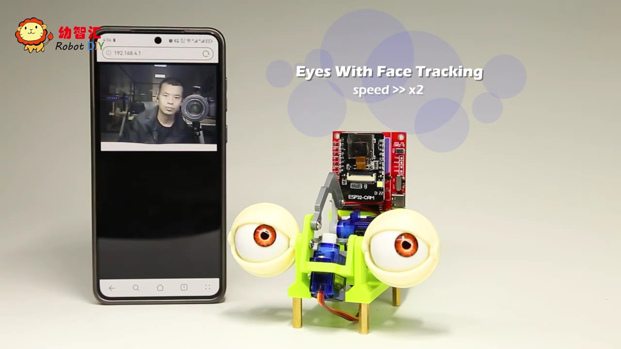WatchEye ESP32 Camera Bionic Eyes Tracking of Faces Camera 