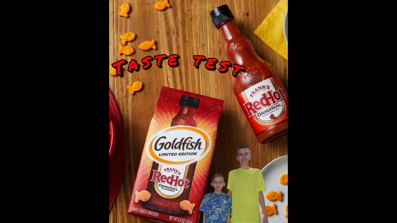 Franks red hot goldfish taste test limited edition hot sauce snack