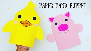 DIY Paper Duck And Pig Hand PUPPET | How to make puppet for kids / paper Craft For School