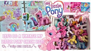 Vintage My Little Pony Haul Lets Make A Checklist Together Mlp G3