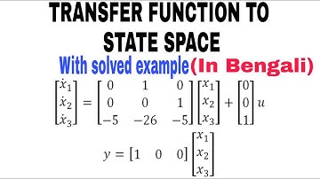 TRANSFER FUNCTION TO STATE SPACE|CONTROL SYSTEM|EE,ECE,EIE(In Bengali)