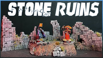 SIMPLE Stone Ruins Terrain Build for Dungeons and Dragons, Frostgrave, and Wargaming!