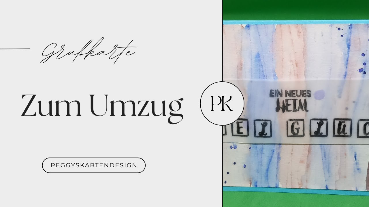 Wee Blue Coo Umzugsgrußkarte - Abstraktes Design, 17,5x12,5 Cm, Mit Braunem Umschlag