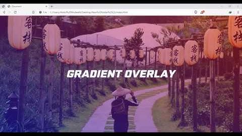 Image Gradient Overlay using HTML & CSS