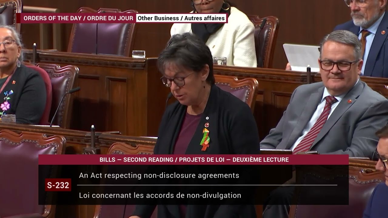 Senator Pate on Bill S-232 and Ending NDA Abuse