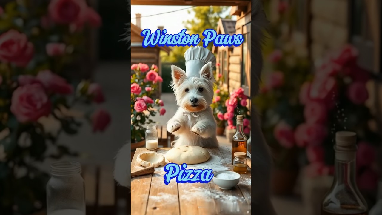 Winston Paws the Westie Dog Cooks a Delicious Pizza Cute Dog Chef Short