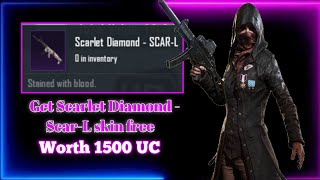 Get Scarlet Diamond Scar-L skin free in Pubg mobile.