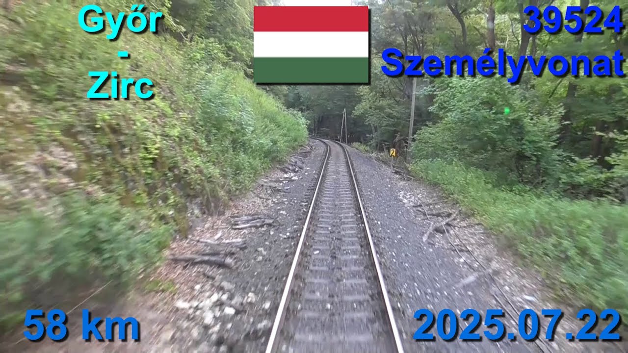Route Győr-Pannonhalma-Veszprémvarsány-Bakonyszentlászló-Zirc, 39524 Személyvonat (Győr-Veszprém)