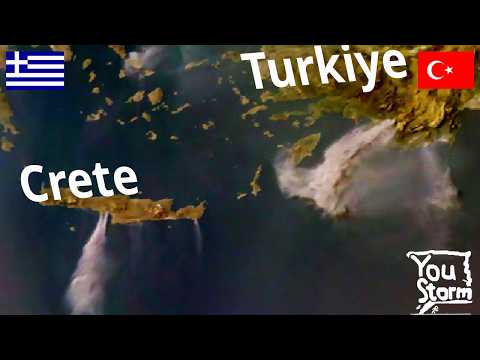 Crete and Turkiye Wildfires in Aegean northerly wind surge