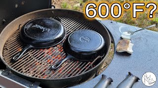 Seasoning Cast Iron Pans at 600F