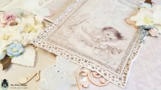 Project Share - a new Baby Girl Album with Maja Design Vintage Baby Papers