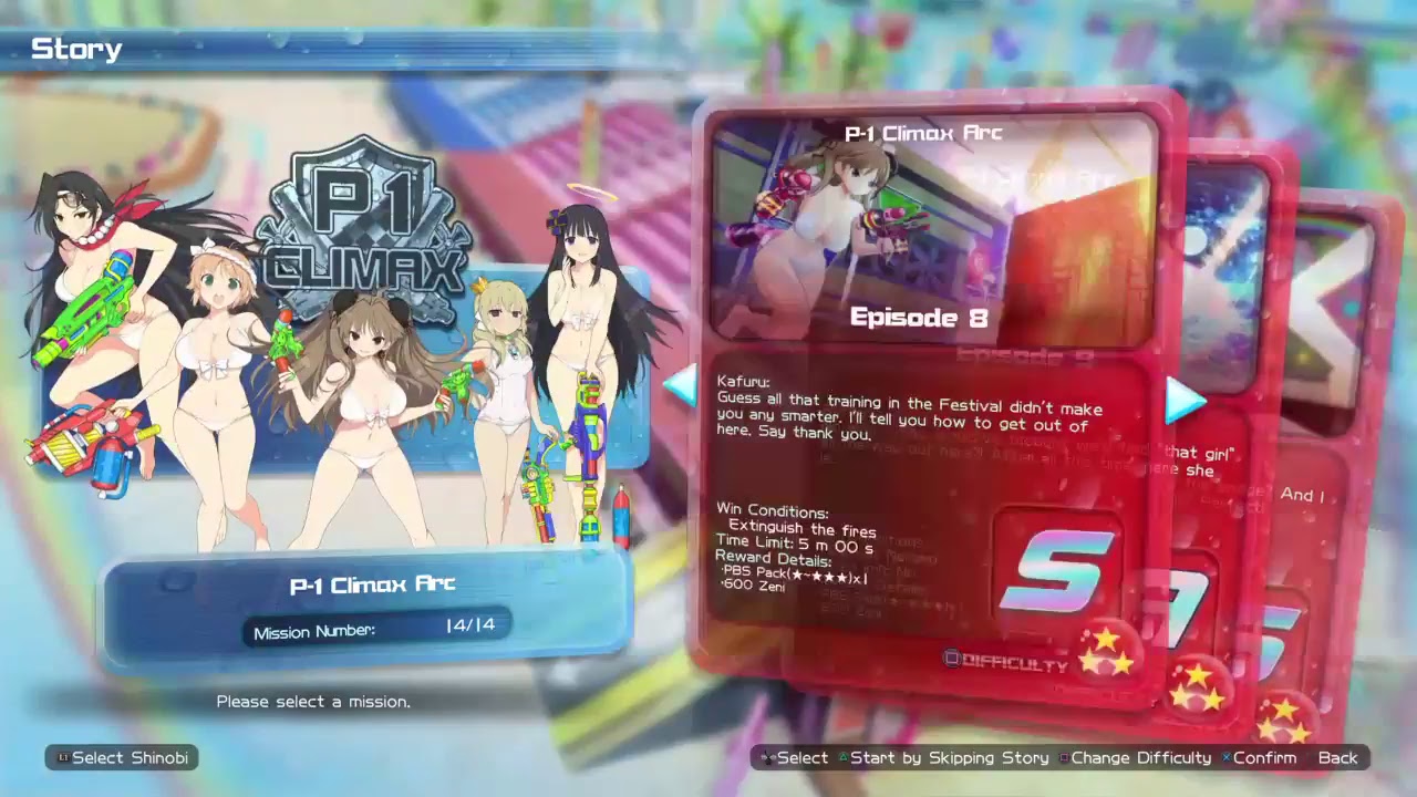 ICA_827's Live PS4 Broadcast: SENRAN KAGURA: PEACH BEACH SPLASH [Post Game] Pt.16