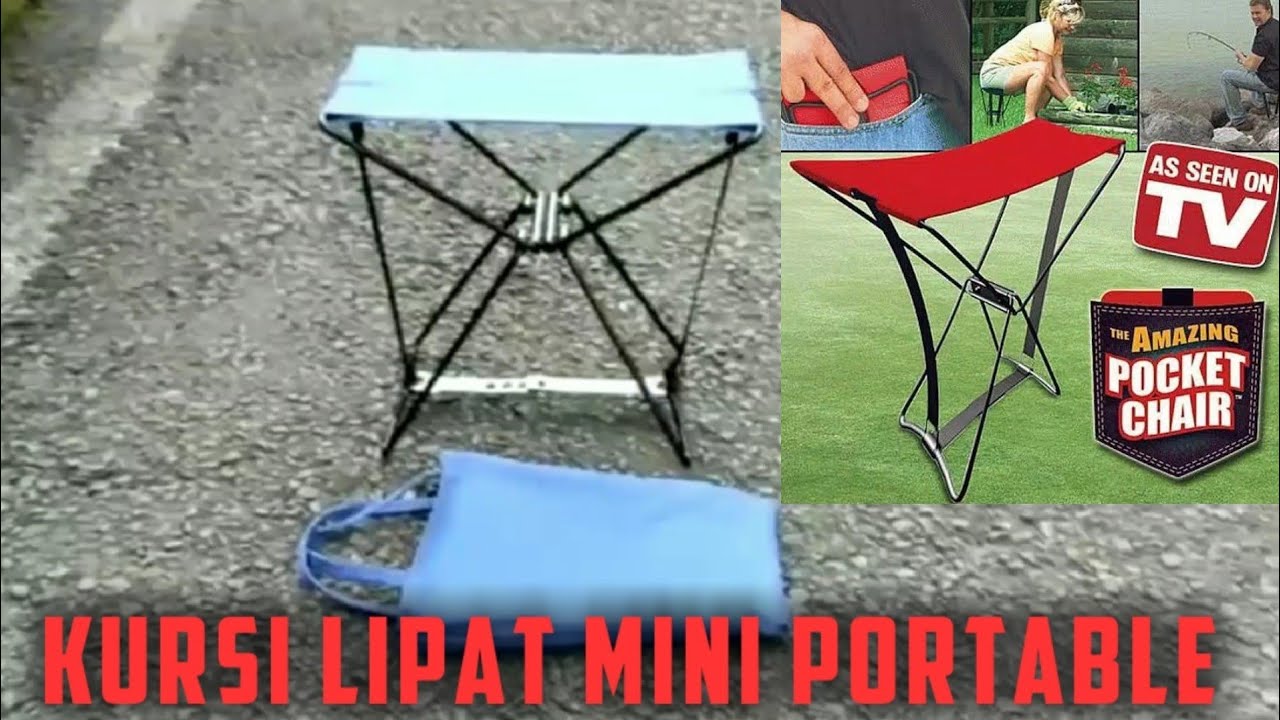 Kursi Lipat Mini Portable Pocket Chair Untuk Outdoor YouTube
