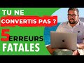 Ecommerce 5 erreurs fatales qui plombent tes conversions 