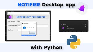 NOTIFIER Desktop app with Python |  Notification Reminder App screenshot 1