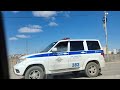 UAZ Patriot Russian police DPS with flashing lights