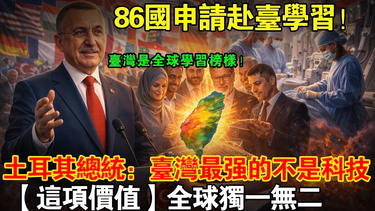 86國瘋狂申請赴臺學習？不是為了GDP、不是半導體，土耳其副總統親自爆料：「我們不是為了賺錢，而是臺灣這項『價值』全球獨一無二！  #taiwan #分享 #大熱門 #台灣 #台灣故事