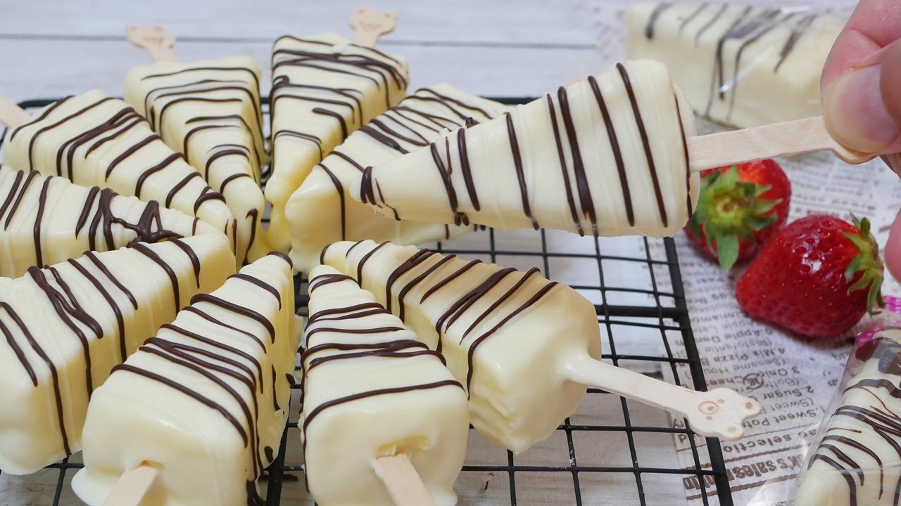 スティック付きスパイダーホワイトチョコチーズケーキ No-Bake Stick