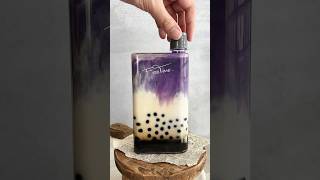 Making an Ube Brown Sugar Boba Drink 🧋
