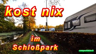 die Vollzeit-Camper auf dem Weg nach Frankreich🔥kostenloser Wohnmobil-Stellplatz am Schloßpark NRW