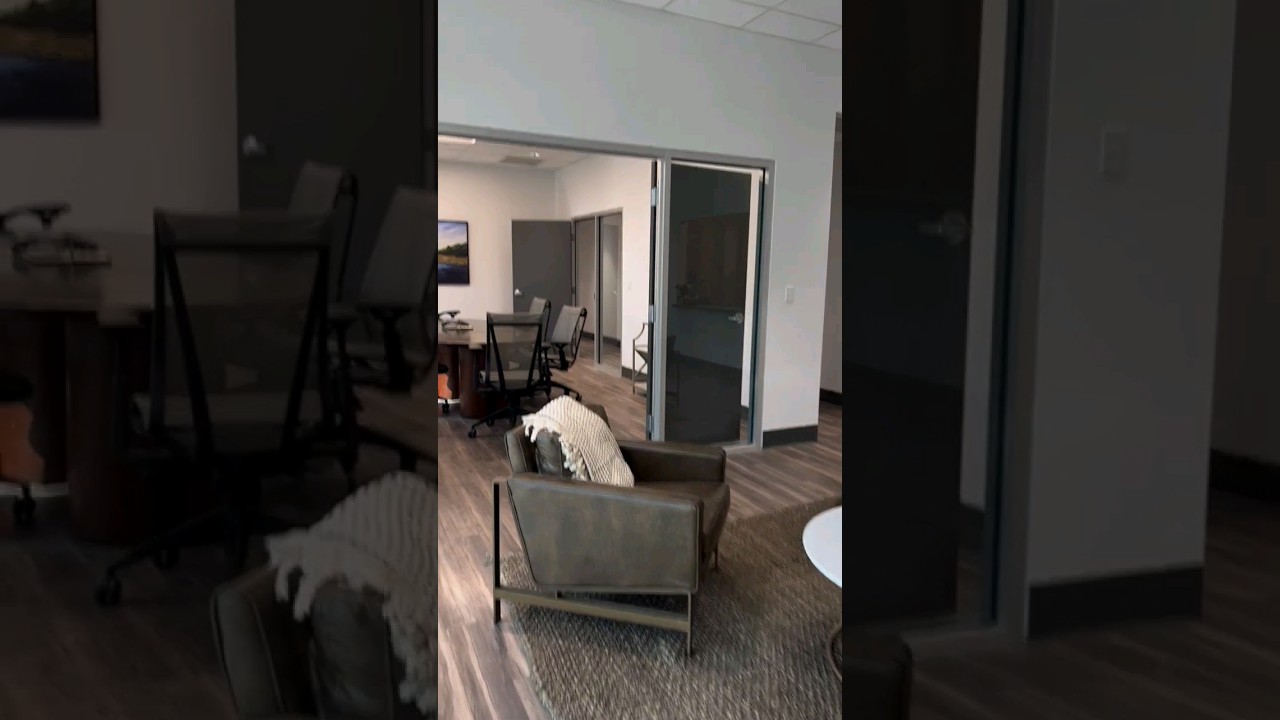 Bringing peace to this office space with framed art. 🎨 