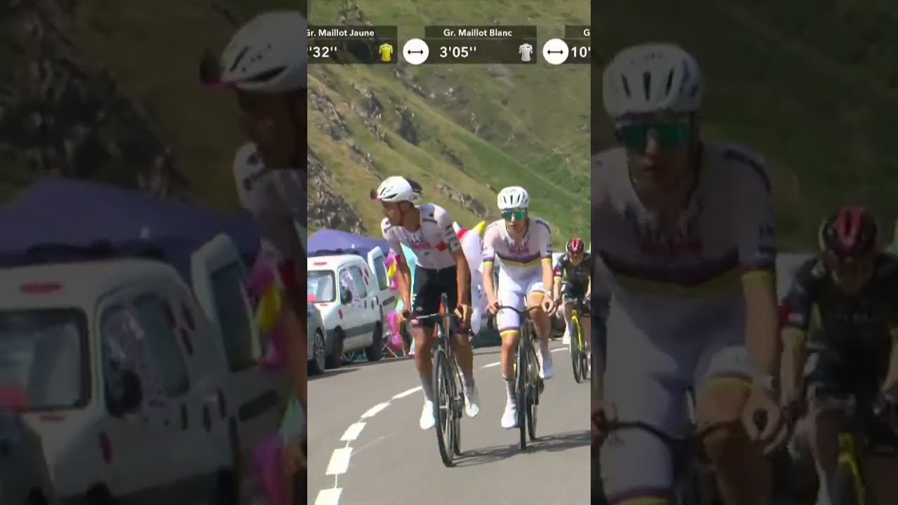 TERRIBLE TWOSOME 🔥 Tadej Pogačar and Isaac del Toro launch their attack on the Col du Tourmalet!