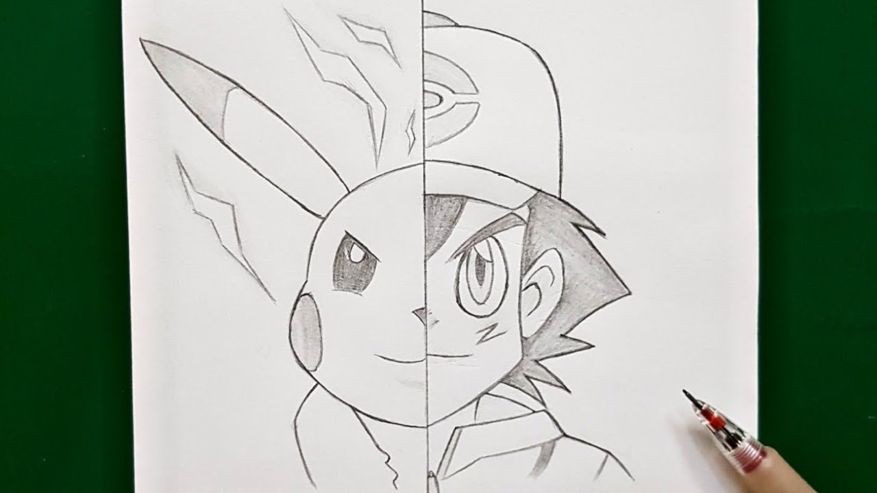 grafite do pikachu  Pikachu drawing, Easy pokemon drawings, Easy drawings